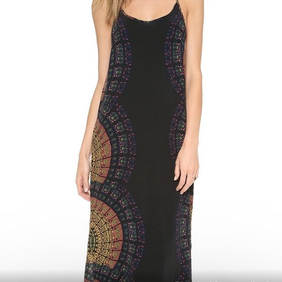 100% silk Cleobella Zadie Maxi Dress In Radial print - Picture 4 of 9